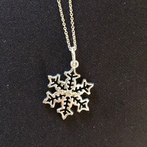 Tiffany & Co. sterling silver snowflake necklace